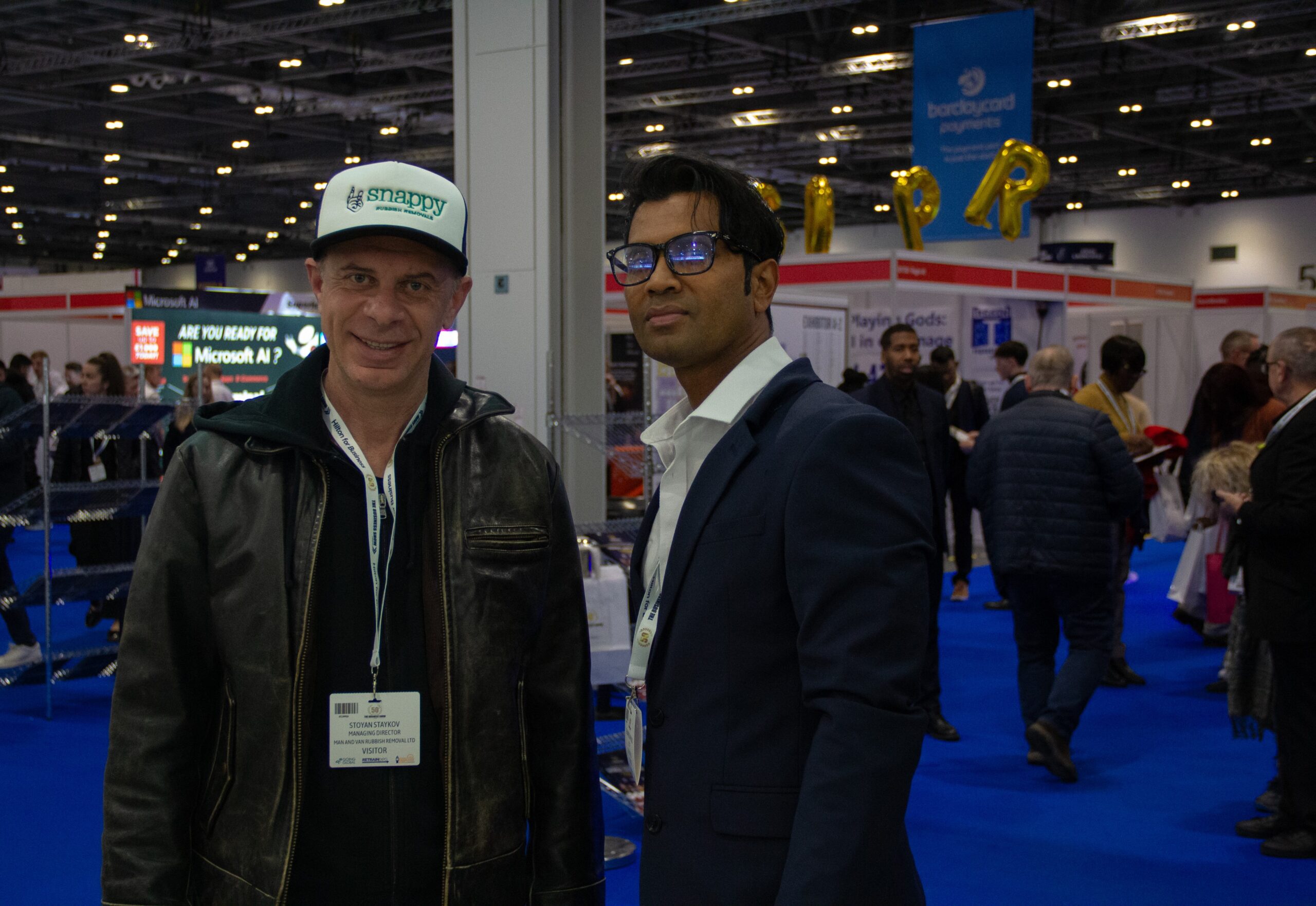 Fernando-Raymond-at-the-Great-Business-show-in-London-Excel-with-Snappy-Rubbish-Removal-foudner-Stoyan-Staykov