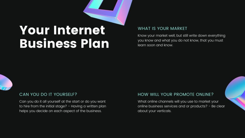 business plan site internet